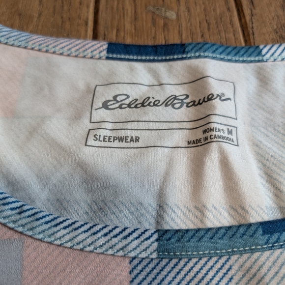 Eddie Bauer Sleeveless Blue and Pink Tank Top - Picture 2 of 3
